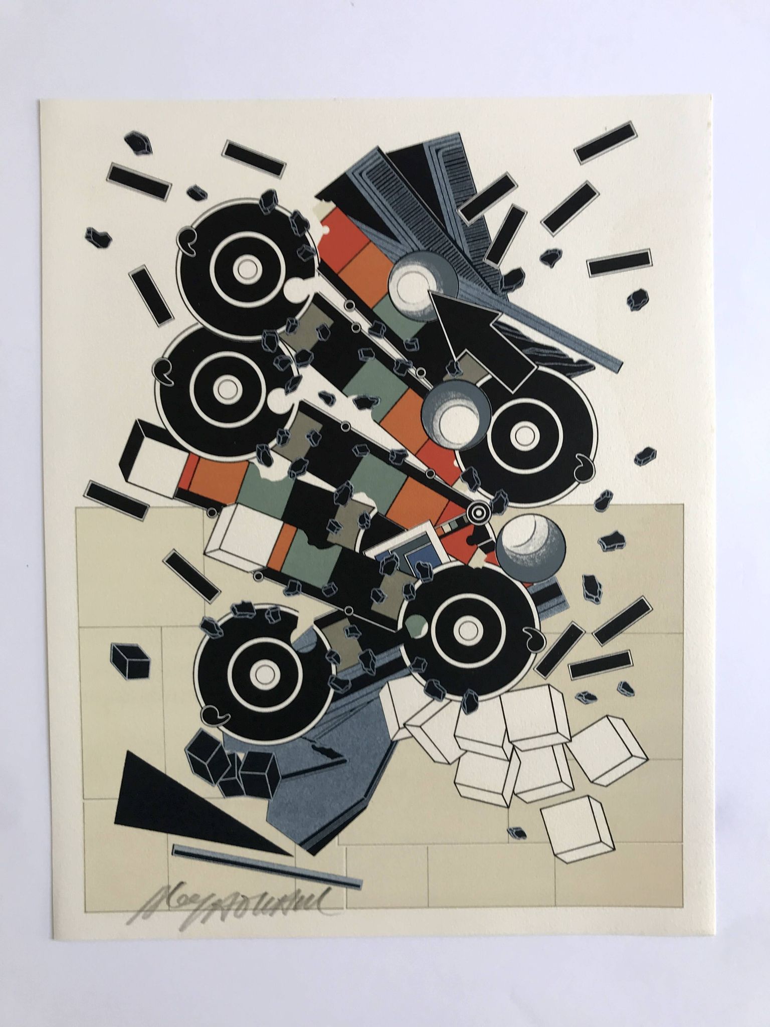 Alain le yaouanc, a fauna, 1978. original lithograph signed in pencil.