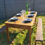 Solid pine farm table 180cm