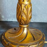 Lamp foot turned carved antique patina