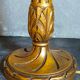 Pied de lampe bois tourné sculpté patiné ancien