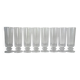 8 vintage Sèvres crystal champagne glasses, 1970s