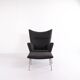 Wingchair – Hans J. Wegner – Model CH445 – Carl Hansen & Søn – Grey Hallingdal – With Footstool