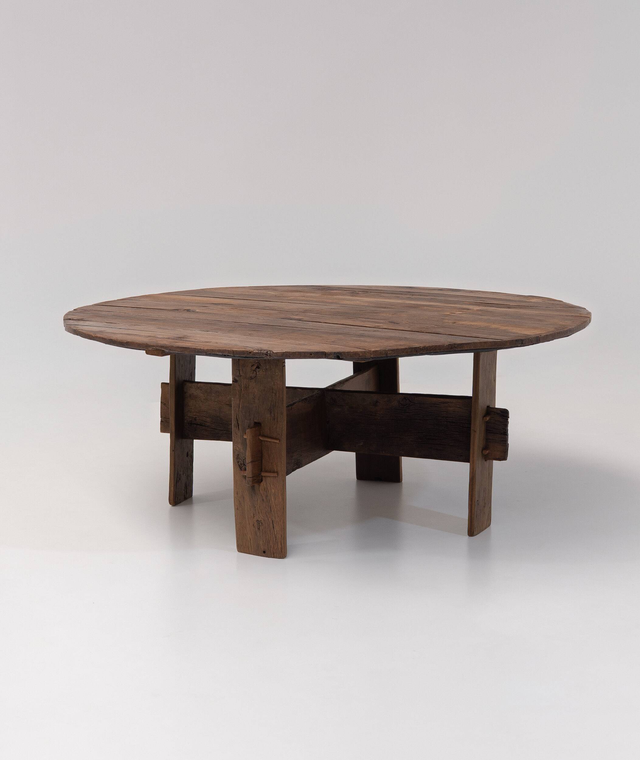 Impressive XL Oak Farmhouse Dining Table, France 19th century