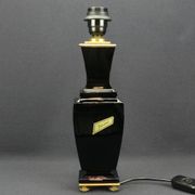 Baccarat, pied de lampe en cristal noir