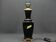 Baccarat, pied de lampe en cristal noir