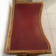 Rattan and leather booster desk