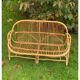 Vintage rattan and bamboo sofa bench