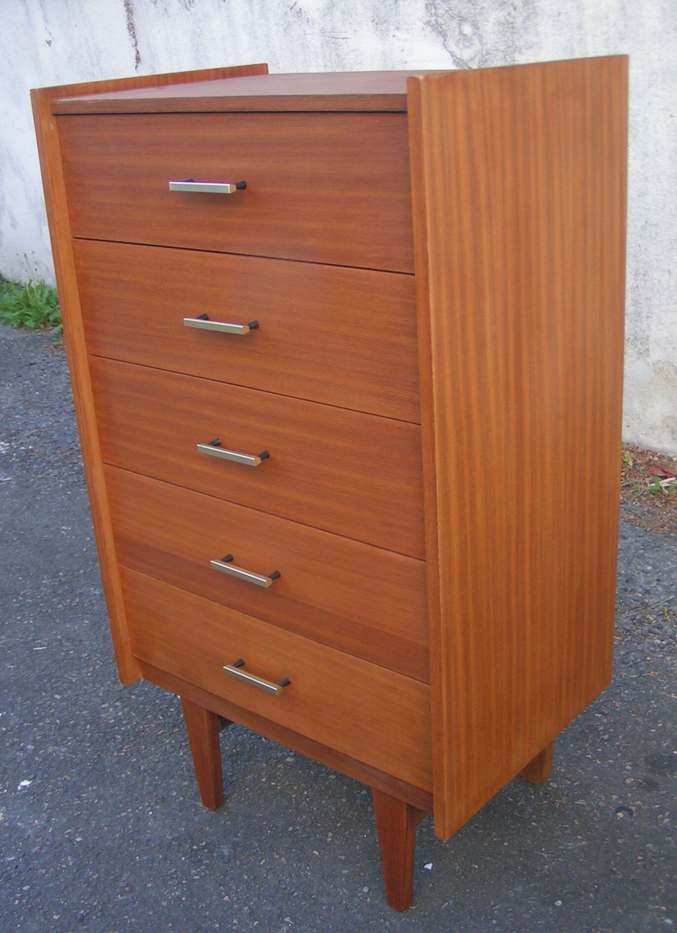 Wardrobe oak 5 drawers 60s