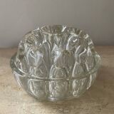 Vintage flower spike vase in molded glass