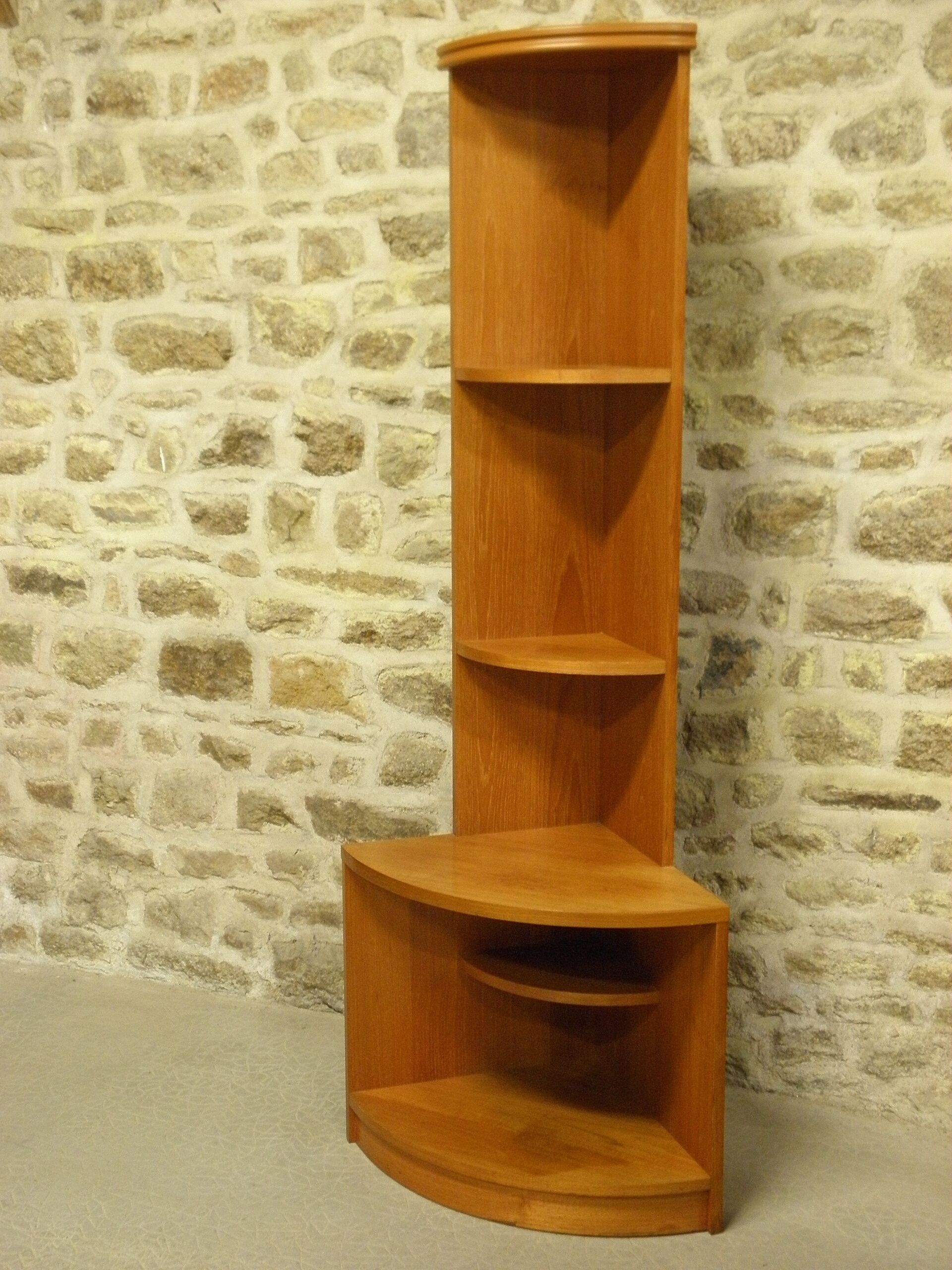 Corner - 70s teak corner shelf