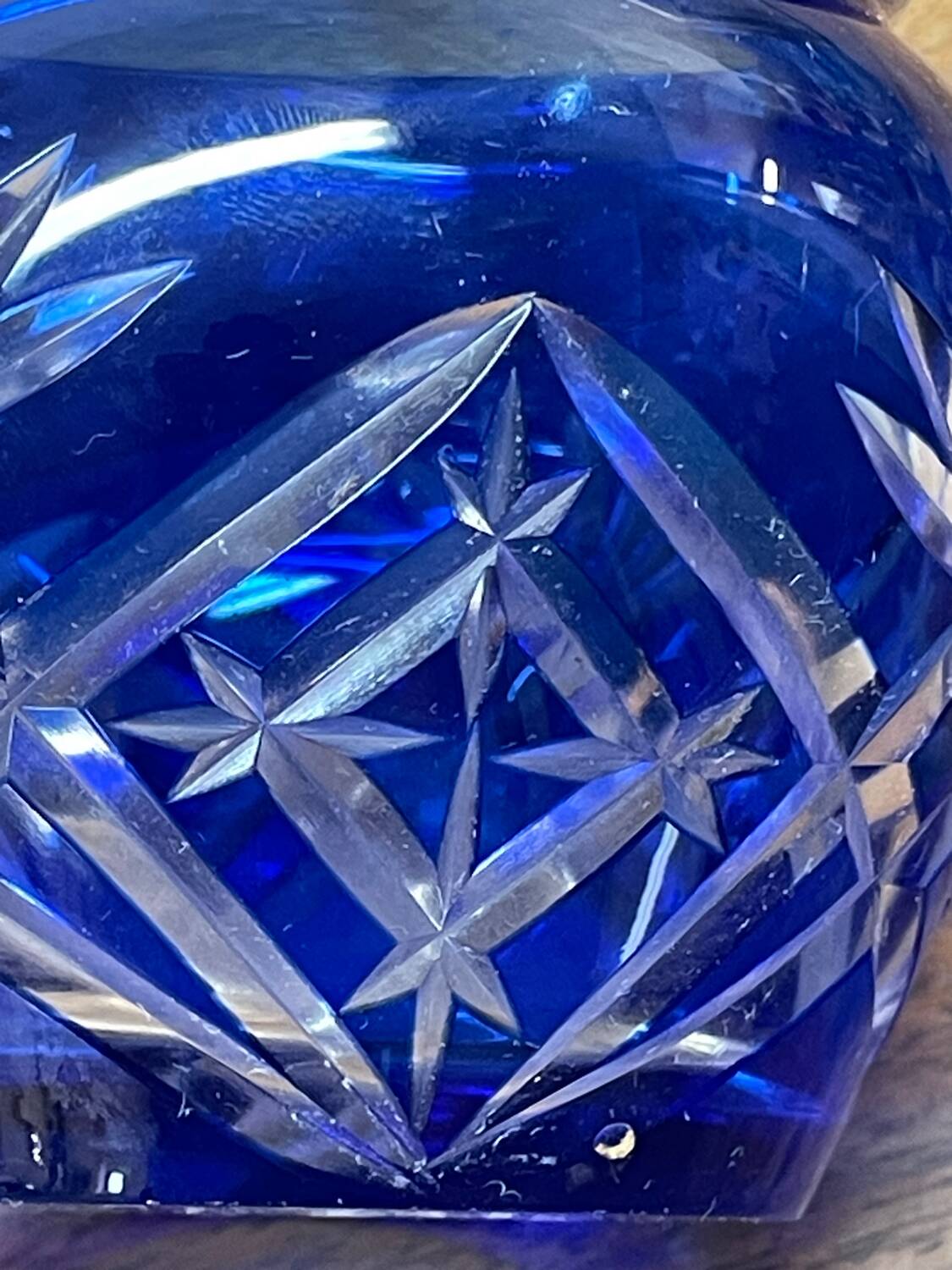 Vase boule cristal Val St Lambert