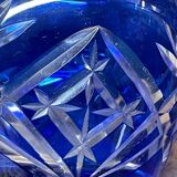 Val St Lambert crystal ball vase