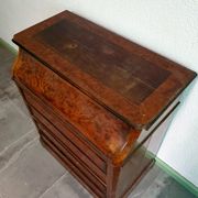 Antique washstand in walnut burl and white marble – 19th century