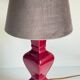 VINTAGE Chic Ceramic and Velvet LAMP