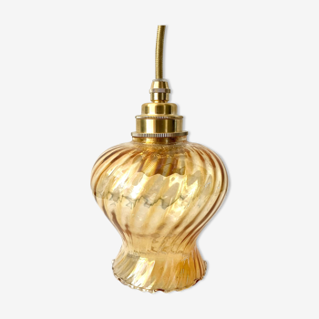 Amber glass lamp