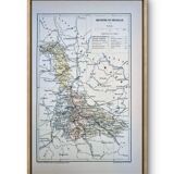 Printed in 1889, Meurthe-et-Moselle, old map.