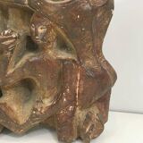 Plaster sculpture depicting a group of 3 figures