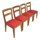 4 solid oak chairs from 1950