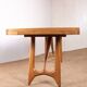 Large extendable dining table in oak by Guillerme and Chambron 1960.