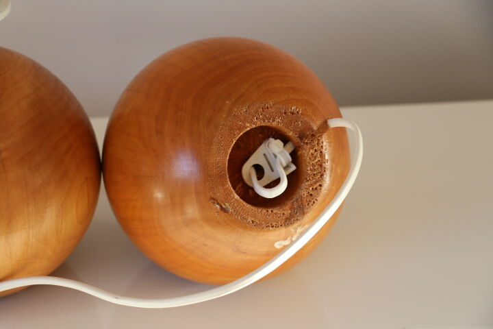 2 feet imt italy wood lamp (ball)