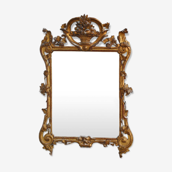 Provence mirror wooden gilded Louis XV era XVIII 72x152cm