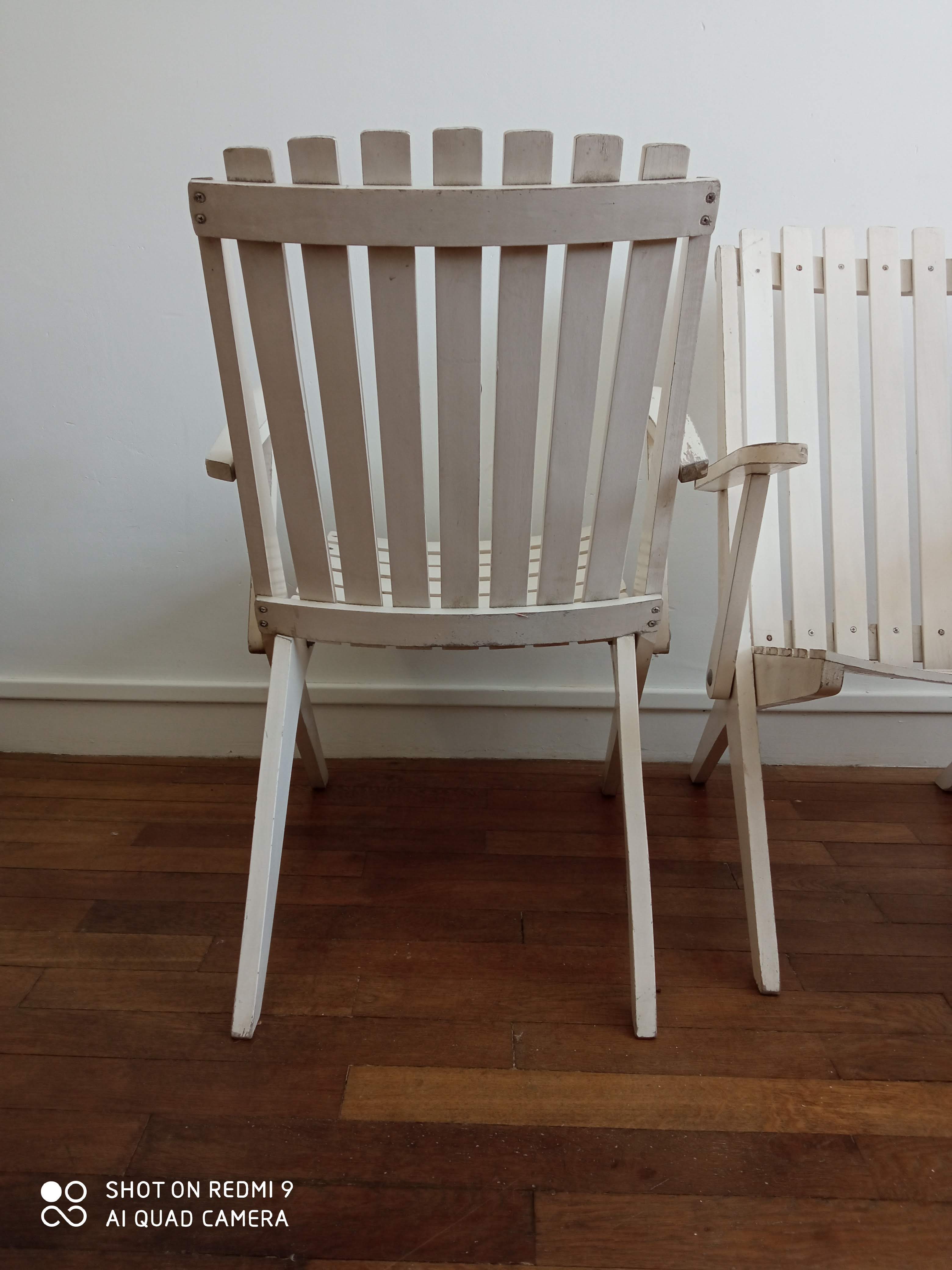Paire de fauteuil de jardin années 59