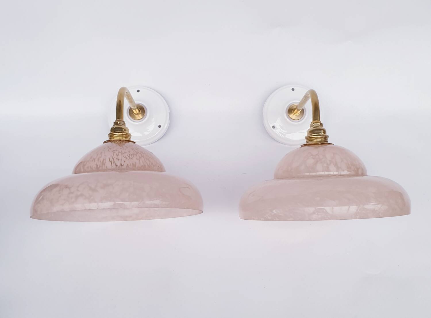 Swan neck and Clichy glass wall lights