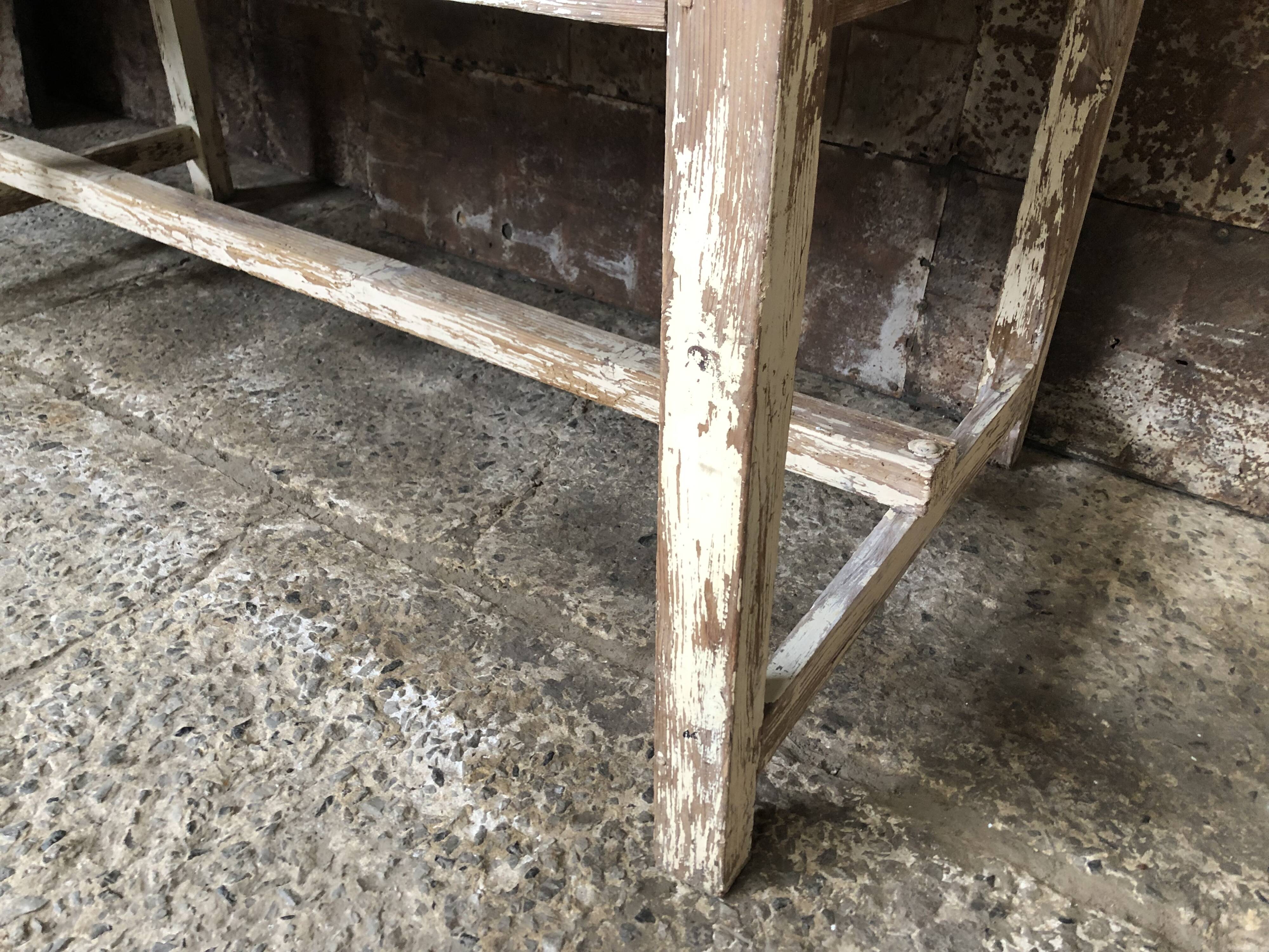 White patina console table