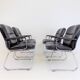 Set of 4 leather office chairs by Grahl