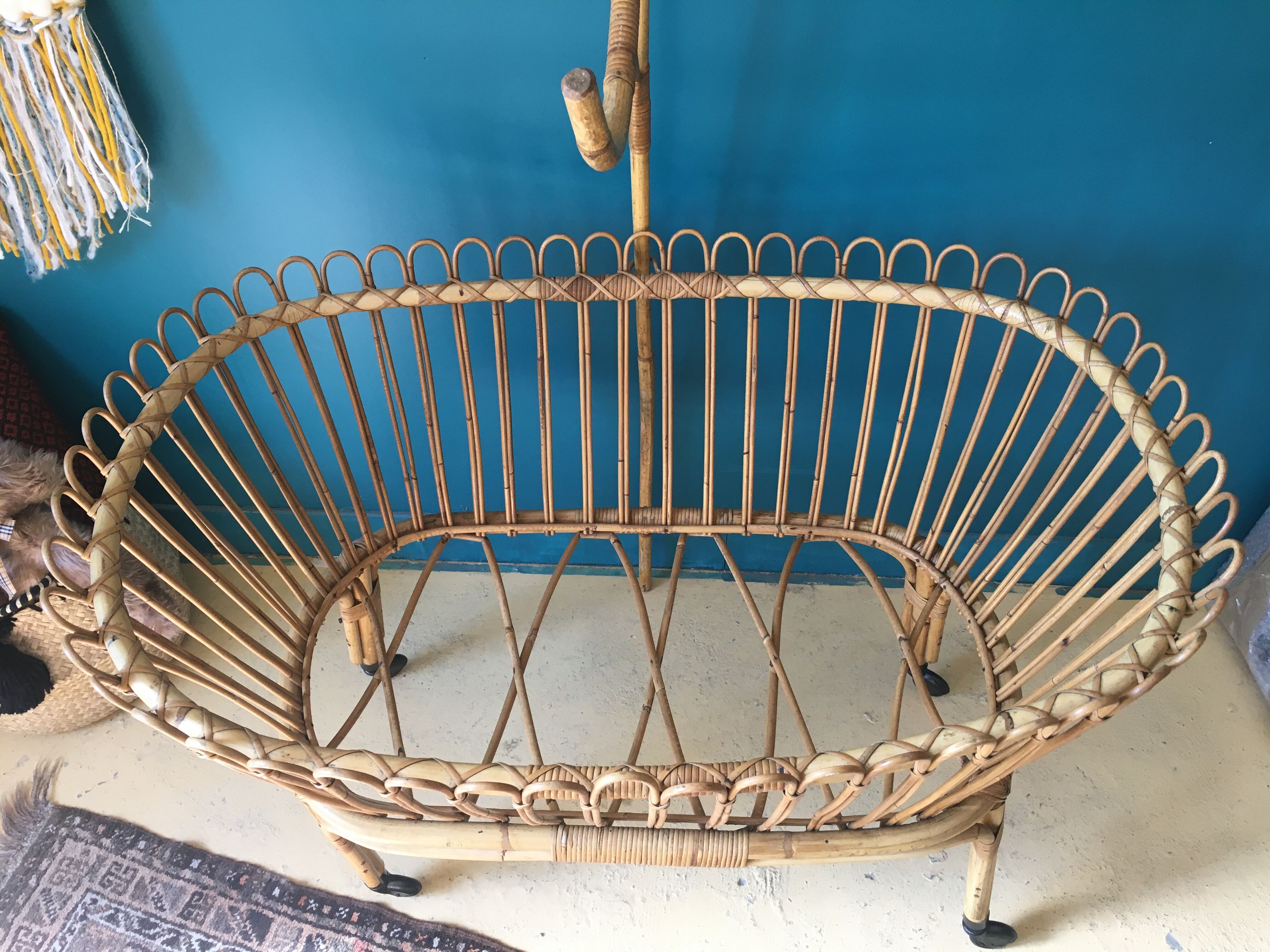 Rattan cradle
