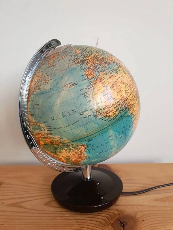 Vintage illuminated globe