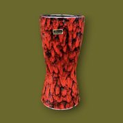 West German Scheurich vase 244/22 “Europ Linie” – red lava ceramic