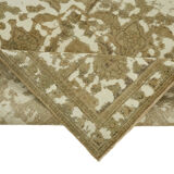 Handmade Turkish Contemporary 1980s 293 cm x 380 cm Beige Wool Carpet