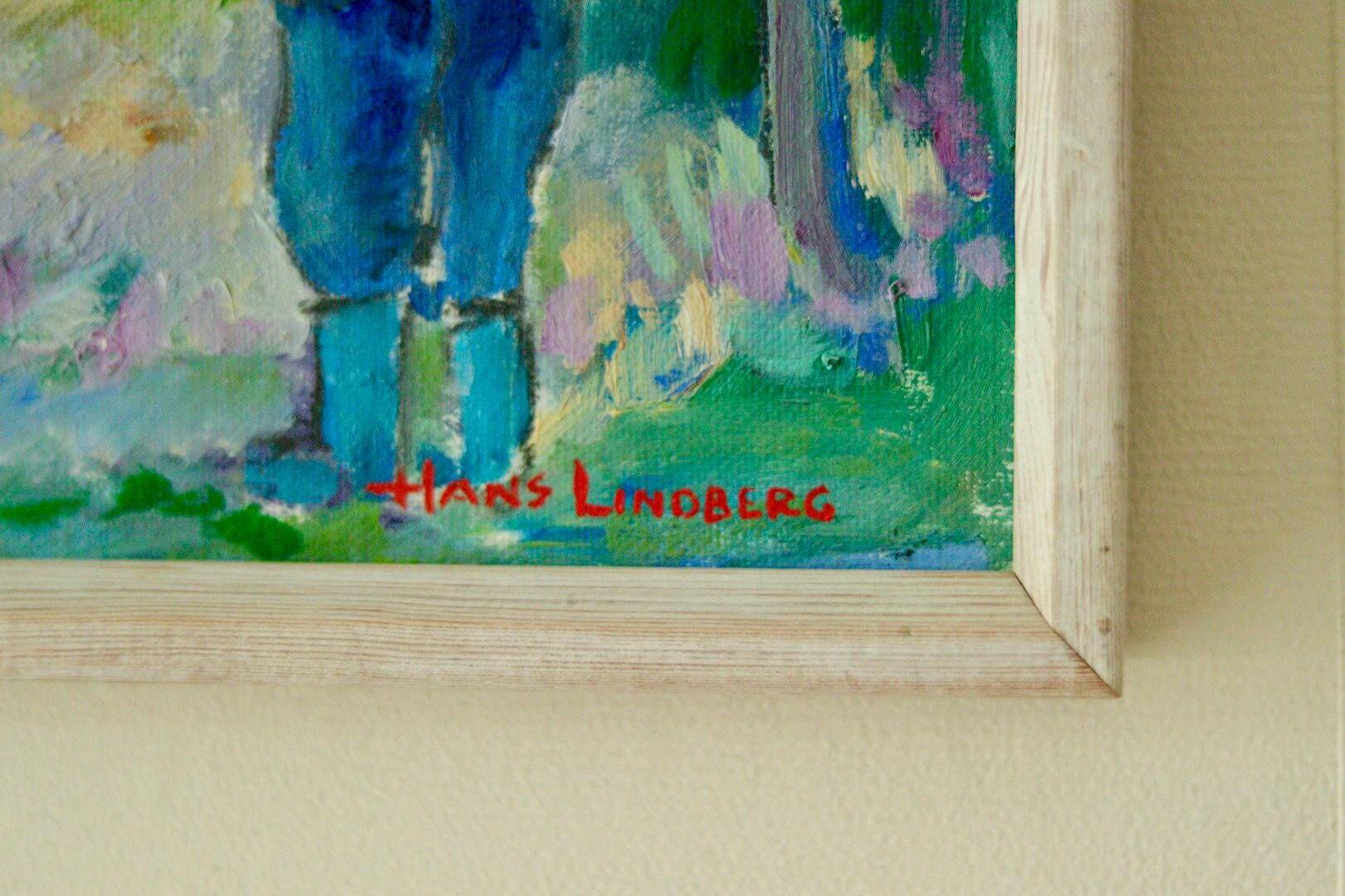 Huile sur toile suédoise originale – par Hans Lindberg
