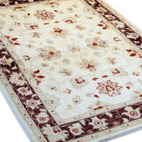 Traditional ceam wool ziegler rug handwoven floral carpet- 106x150cm