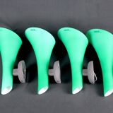 Set of four green Murano glass sconces, by Carlo Nason for "Murano Due", Italy