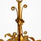 1970s gold-plated metal pendant lamp with a glass sphere by Hans Kögl