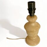 Cut stone lamp base 1960 alabaster 22cm bedside vintage old old vase shape