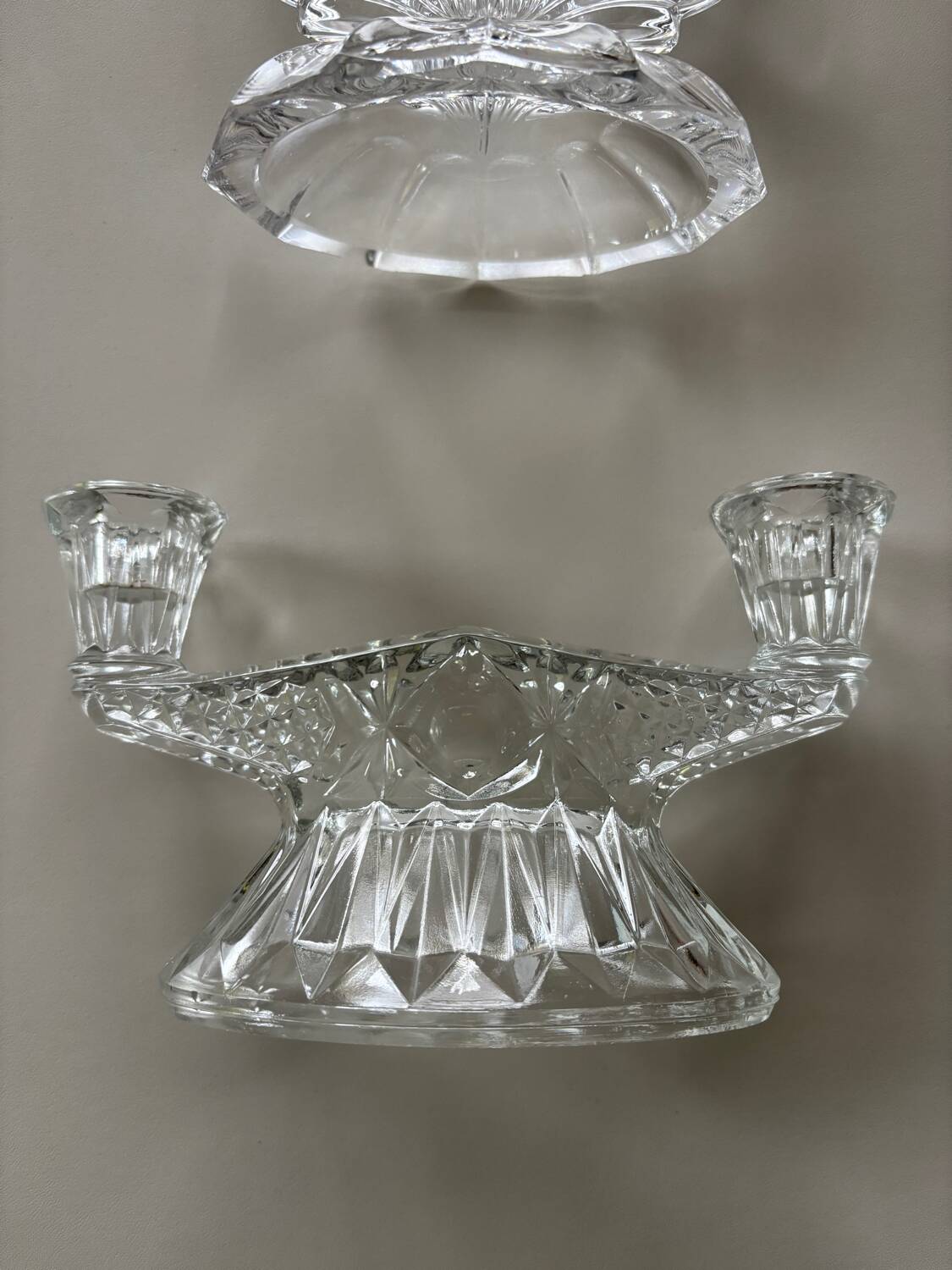 Glass candlesticks