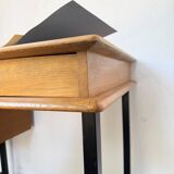 Modernist 50s oak metal desk