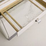 Industrial metal trade furniture equipped with display cases