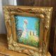 Painting on isorel, wooden frame