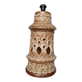 Large foot of openwork ceramic lamp ep 1960