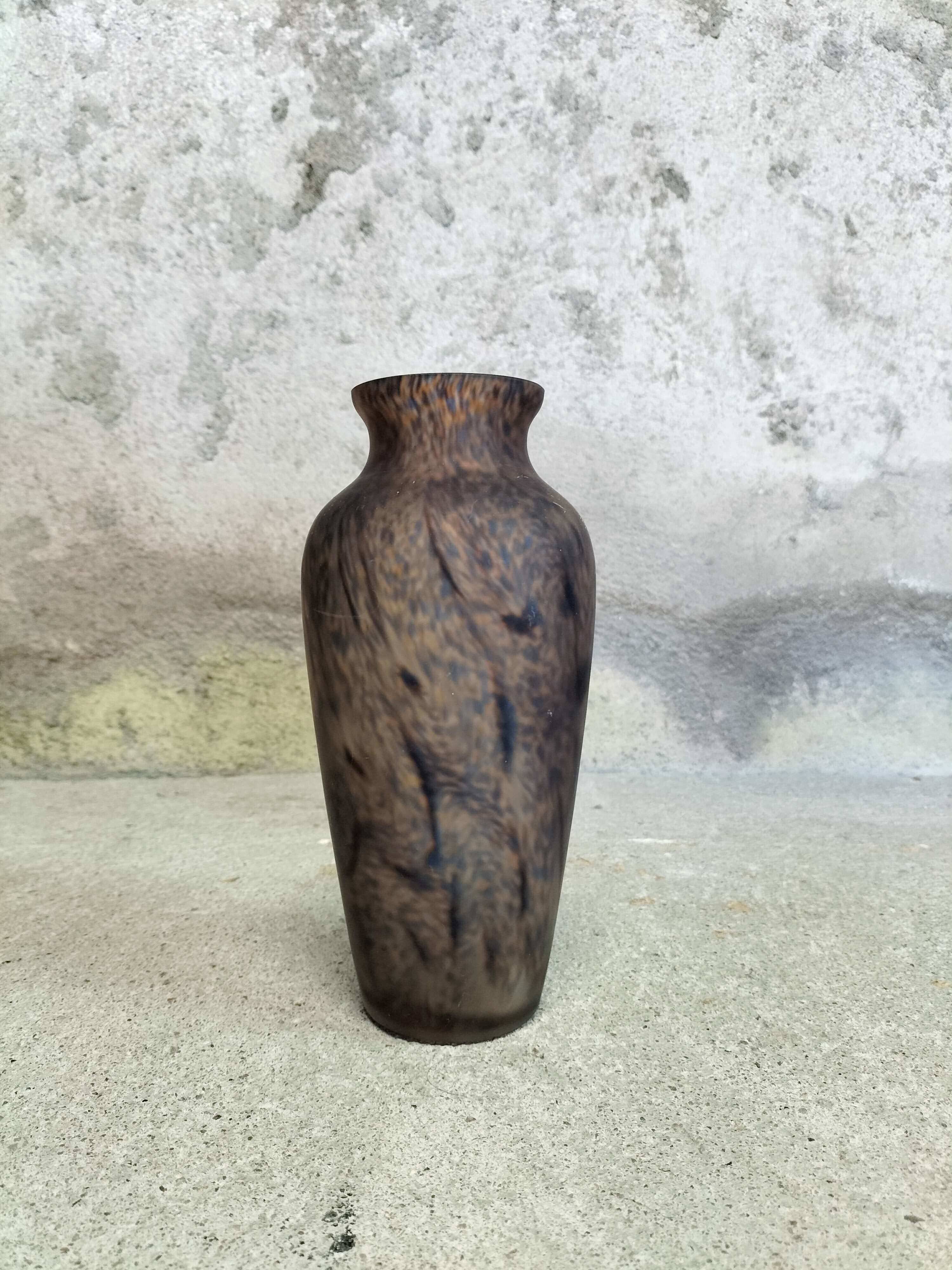 Vase verre soufflé, verrerie de Vianne