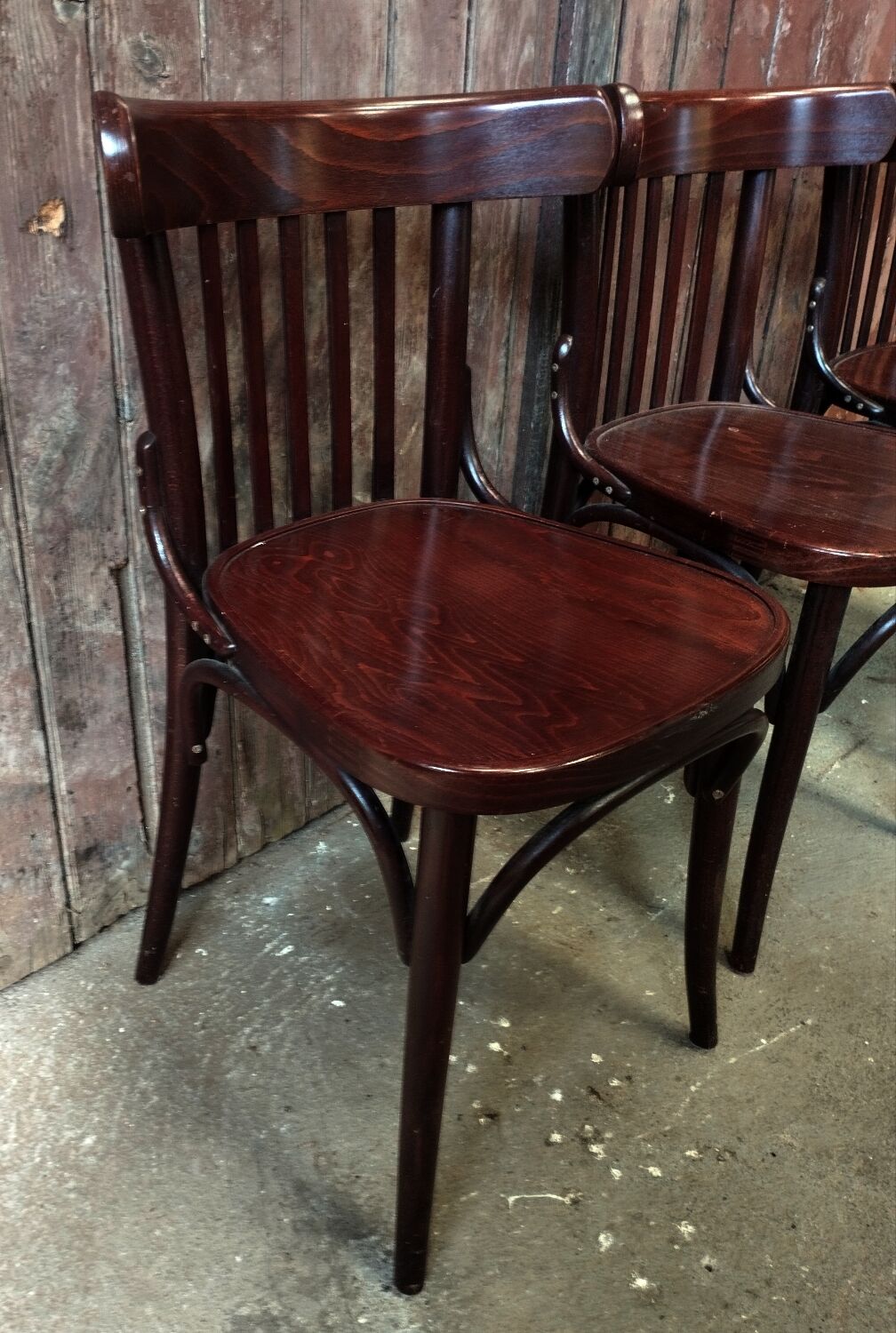 Turned wood bistro chair