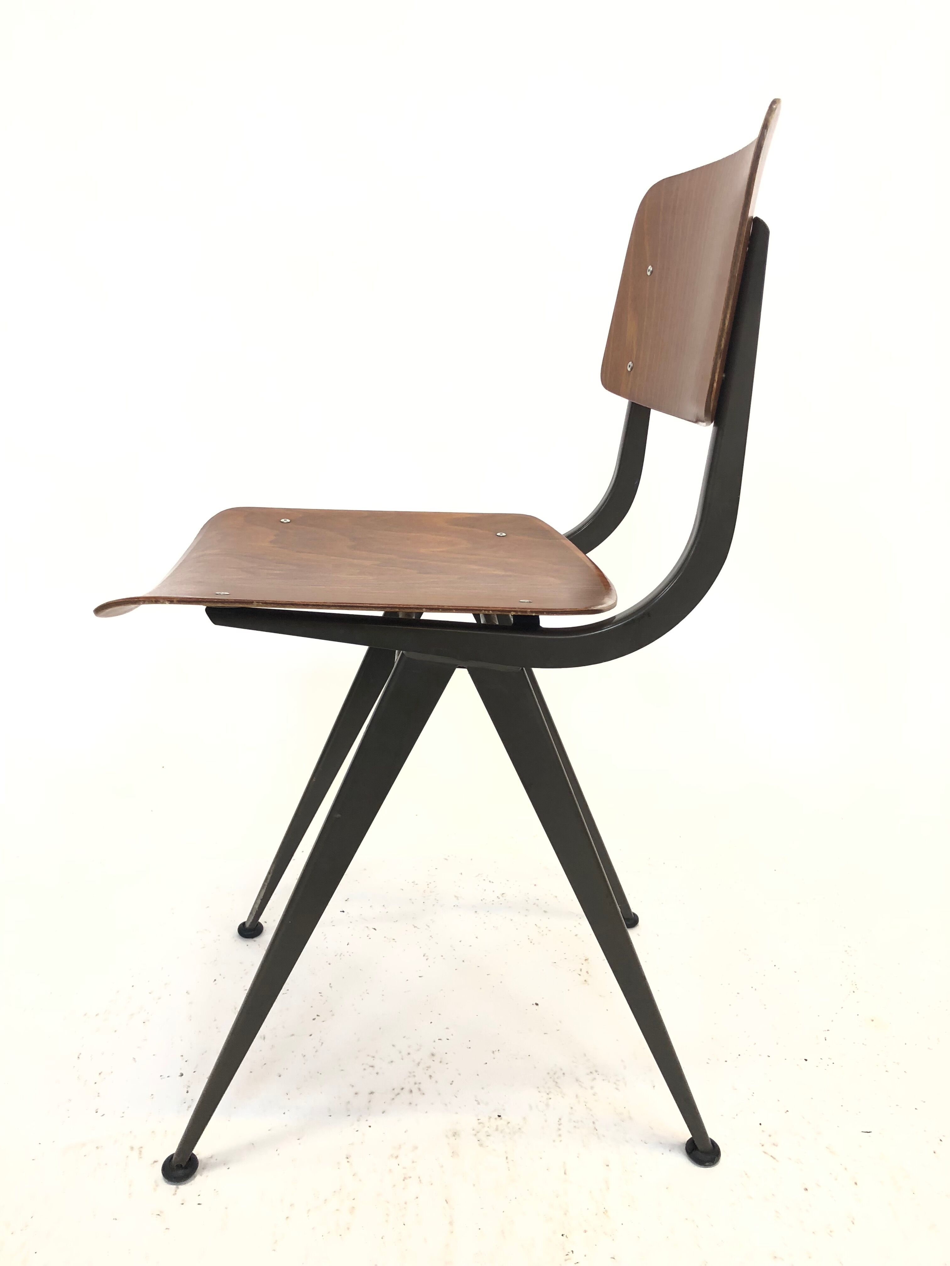 Vintage Eromes Marko school compass Chair set of 4