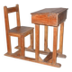 Antique school desk in Burmese teak