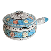 Ceramic pan stoneware lava vulcain - made in france - 60s