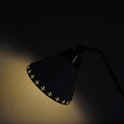 Swedish Table Lamp in Brass and White Metal, EWÅ Värnamo, 1950s