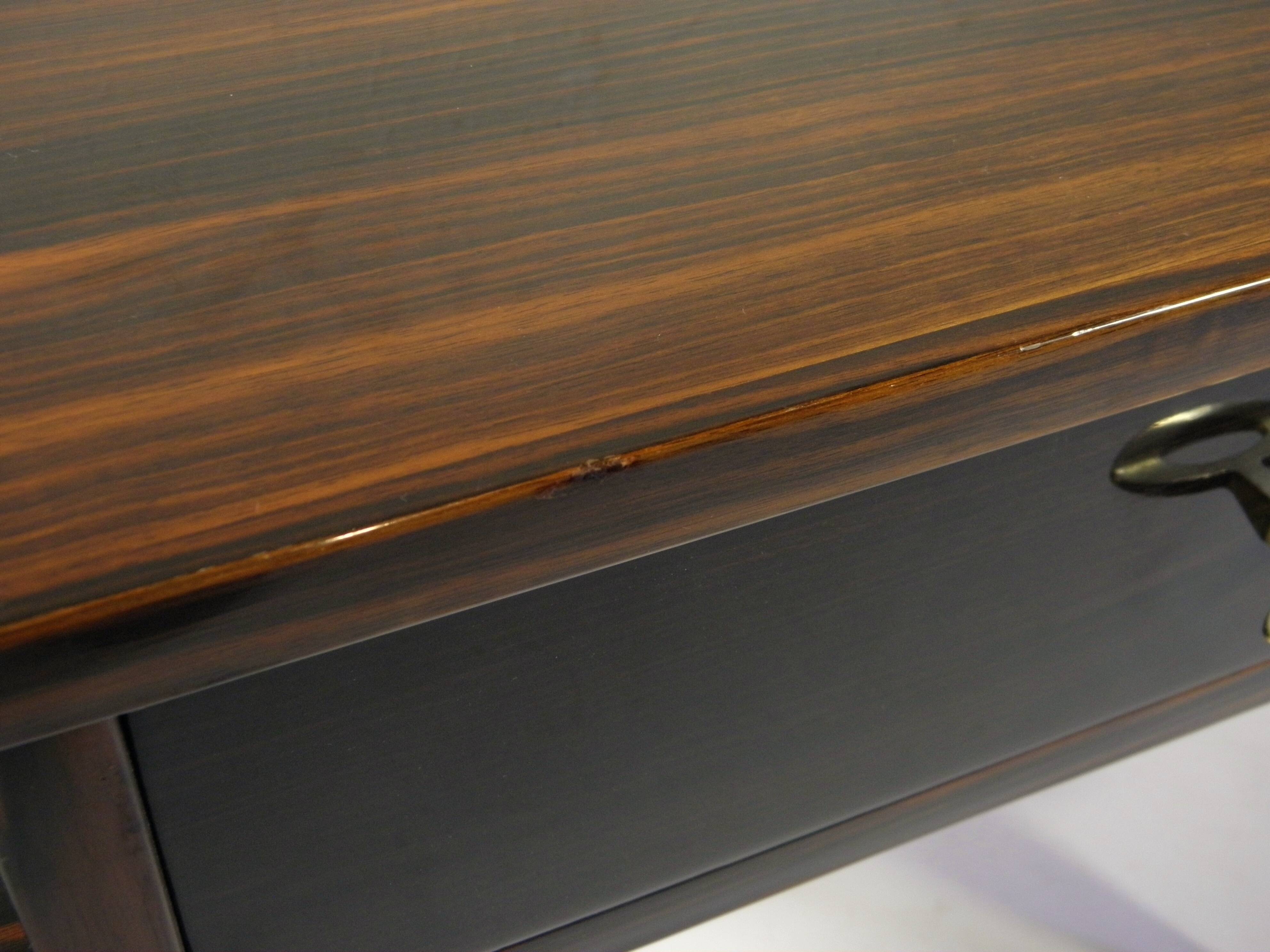 NIGHTSTAND in MACASSAR EBONY - 1960s